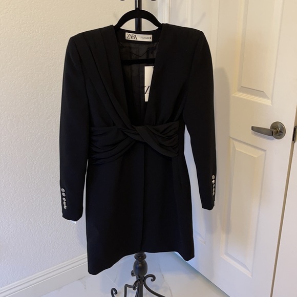BLOGGERS FAV ZARA NWT DRAPED BLAZER DRESS-SOLD - Picture 14 of 17